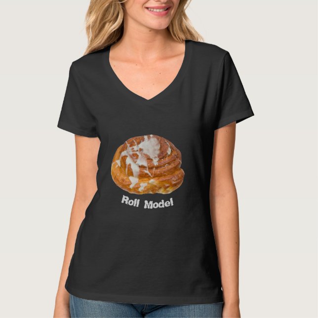 Cinnamon Bun Roll Model T-Shirt (Front)