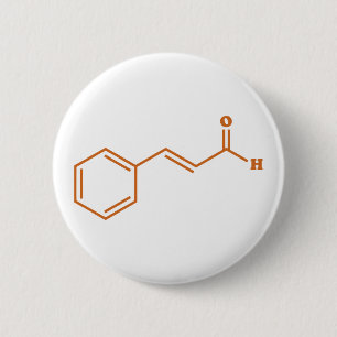 Cinnamon Cinnamaldehyde Molecular Chemical Formula 6 Cm Round Badge