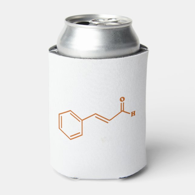 Cinnamon Cinnamaldehyde Molecular Chemical Formula Can Cooler (Can Front)