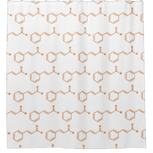 Cinnamon Cinnamaldehyde Molecular Chemical Formula Shower Curtain