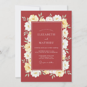 Cinnamon Distinguished Autumn Wedding Invitation