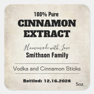 Cinnamon Extract Modern Label Sticker