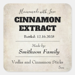 Cinnamon Extract Modern Label Sticker