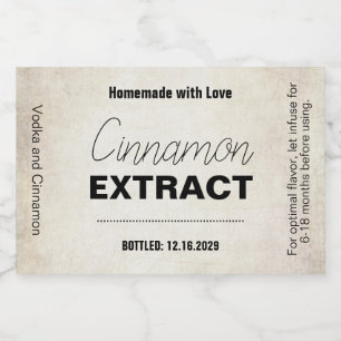 Cinnamon Extract Modern Label Sticker VLL1rt