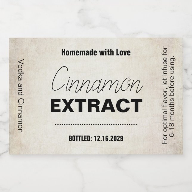 Cinnamon Extract Modern Label Sticker VLL1rt (Single Label)