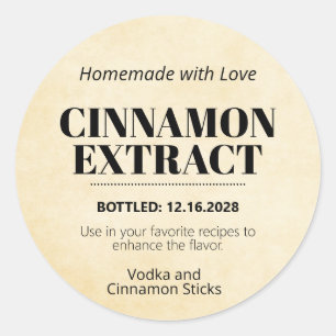 Cinnamon Extract Modern Label Sticker ZEX_001e
