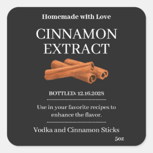 Cinnamon Extract Modern Label Sticker ZVEG_101_01