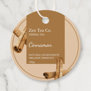 Cinnamon Herbal Tea Business Tag