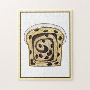 Cinnamon Raisin Bread Loaf Baking Breadmaking Jigsaw Puzzle