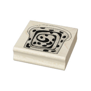 Cinnamon Raisin Bread Loaf Baking Breadmaking Rubber Stamp