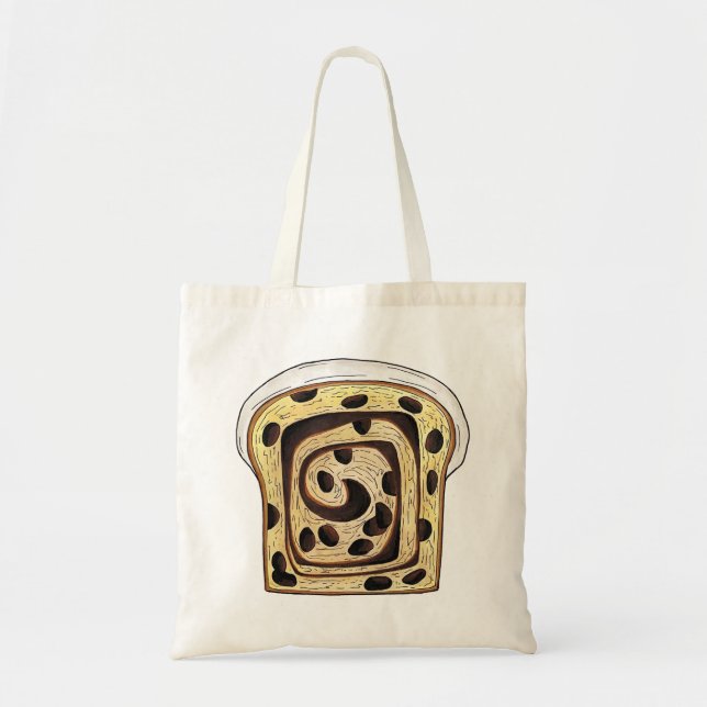 Cinnamon Raisin Bread Loaf Baking Breadmaking Tote Bag (Front)