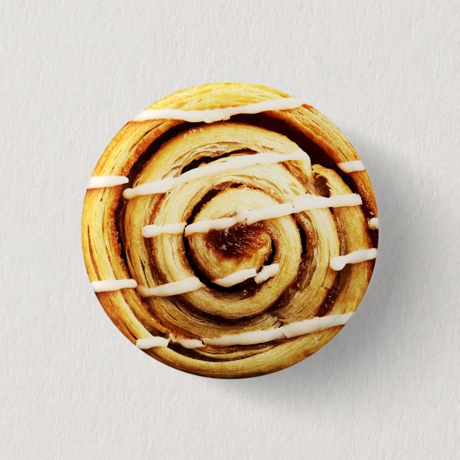Cinnamon roll 3 cm round badge (Front)