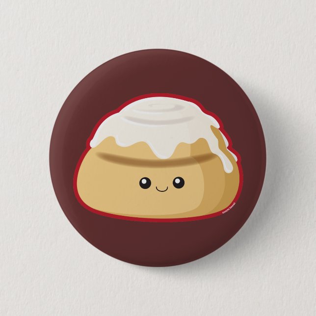 Cinnamon Roll 6 Cm Round Badge (Front)