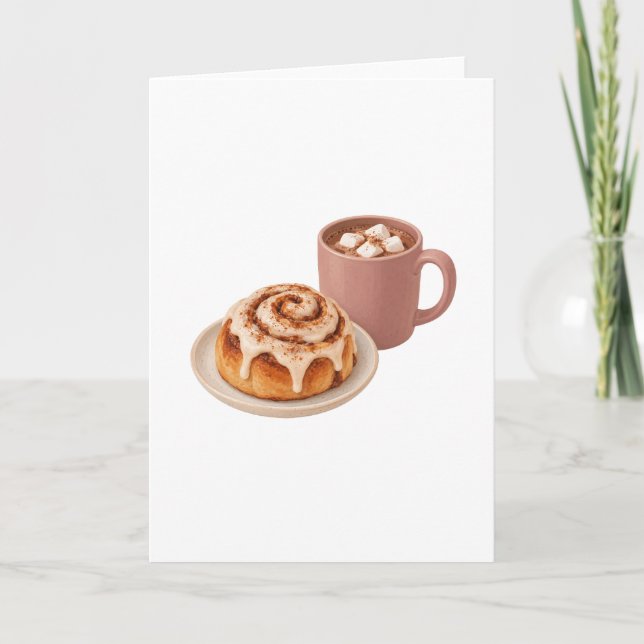 Cinnamon Roll and Cocoa Card (Front)