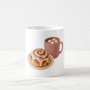 Cinnamon Roll and Cocoa Coffee Mug