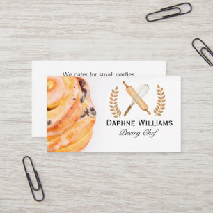 Cinnamon Roll   Baker   Restaurant Business Card