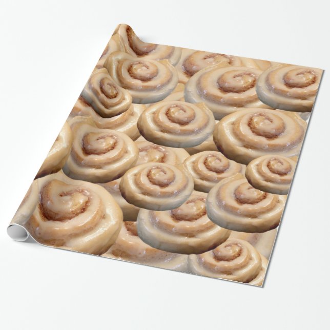 Cinnamon Roll Bliss Wrapping Paper (Unrolled)
