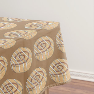 Cinnamon Roll Bun Pastry Bakery Breakfast Food Tablecloth