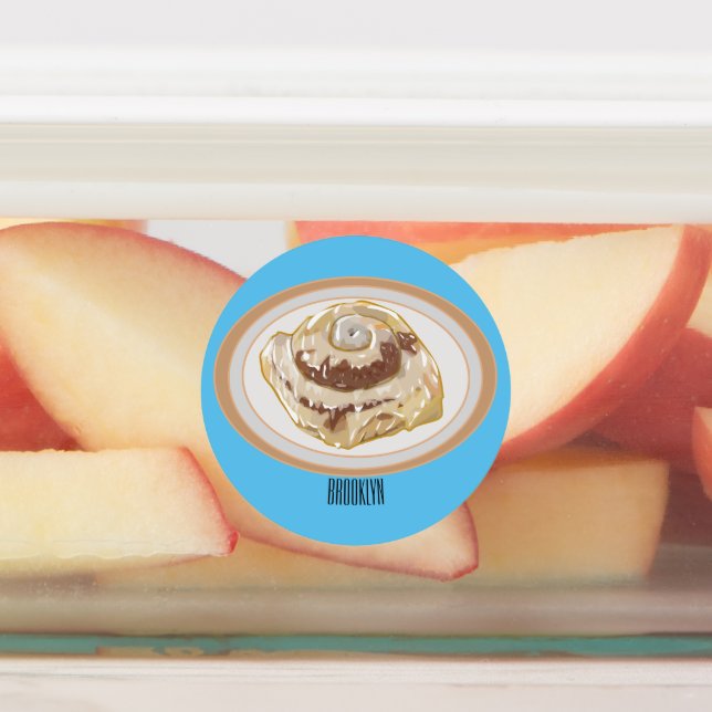 Cinnamon roll cartoon illustration  (Affixed)