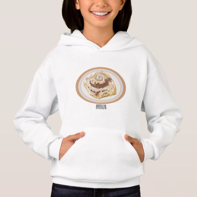 Cinnamon roll cartoon illustration (Front)