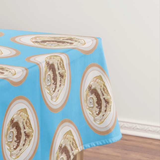 Cinnamon roll cartoon illustration  tablecloth (In Situ)