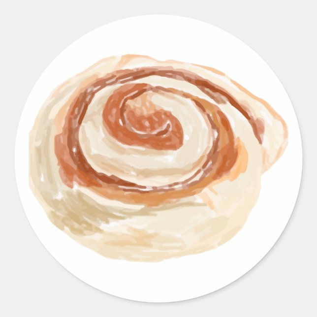 Cinnamon Roll Classic Round Sticker (Front)