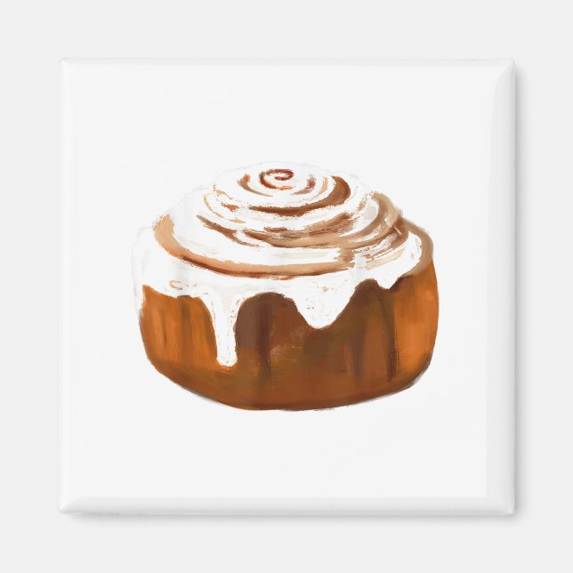 Cinnamon Roll Costume Halloween Bread Cosplay Food Magnet (Front)