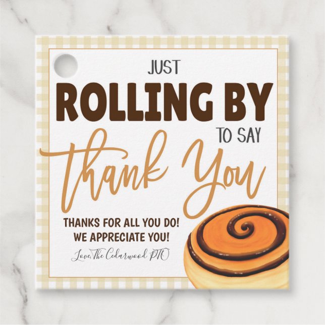 Cinnamon Roll Gift Tag (Front)