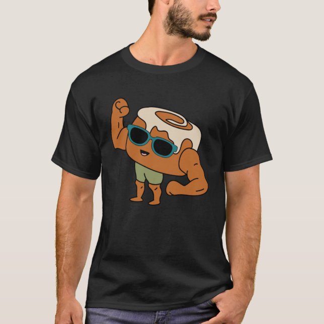 Cinnamon Roll Gym Bodybuilding Workout Fitness T-Shirt (Front)