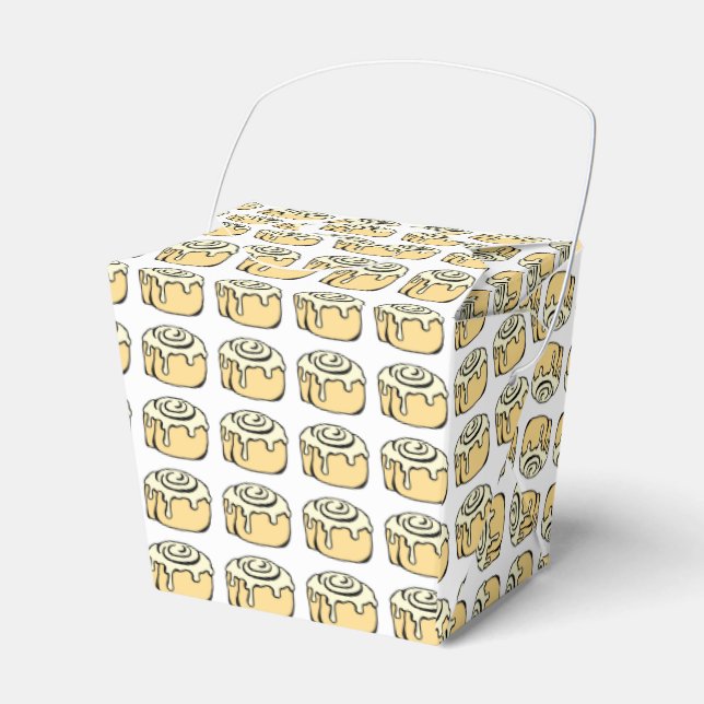 Cinnamon Roll Honey Bun Cartoon Design Favour Box (Front Side)