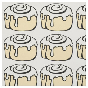 Cinnamon Roll Honey Bun Cute Cartoon Design Fabric
