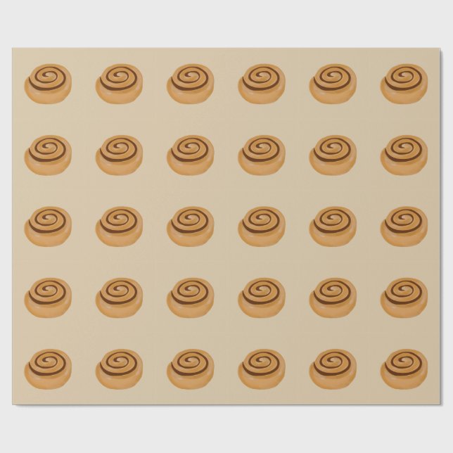 Cinnamon Roll  Wrapping Paper (Flat)