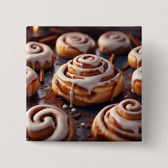 Cinnamon Rolls 15 Cm Square Badge (Front)