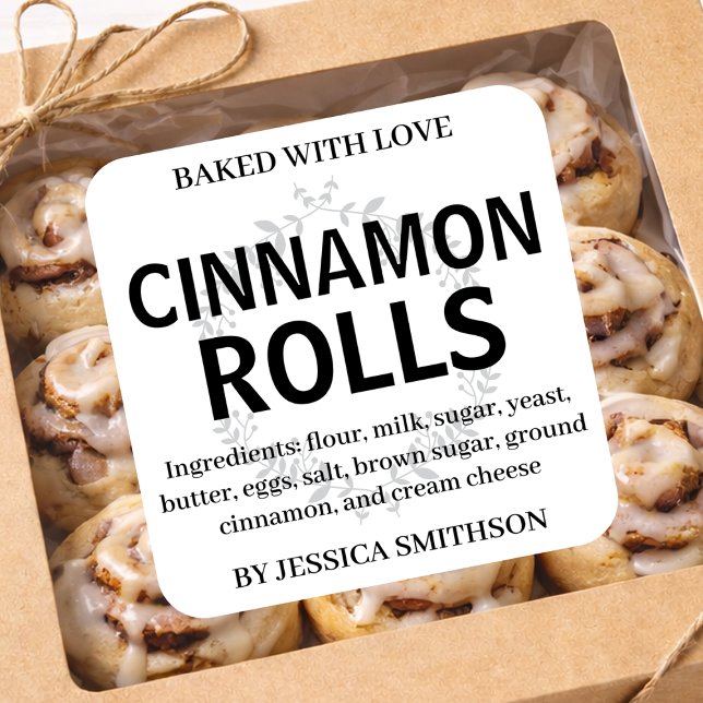 Cinnamon Rolls (or any wording) label CK004crsq (Creator Uploaded)