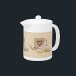 Cinnamon Rolls Teapot<br><div class="desc">This Cinnamon Rolls Teapot features my mouse drawn art. This 11 ounce Teapot makes a wonderful gift idea!</div>