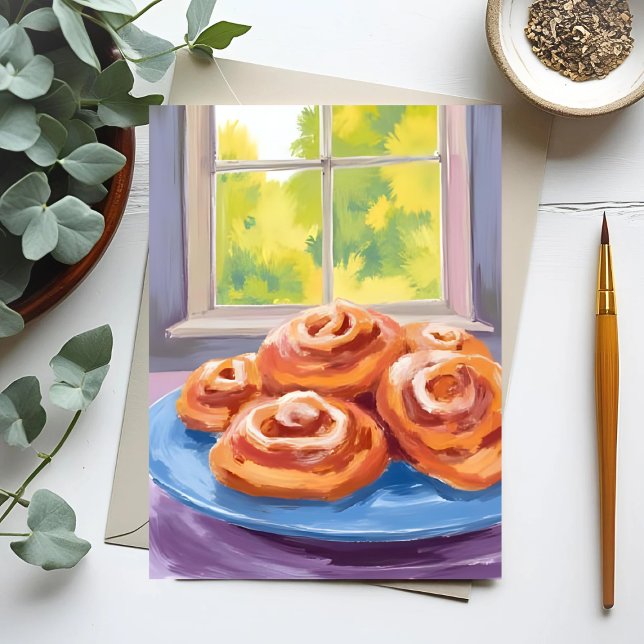 Cinnamon Rolls | Watercolor Bakery Postcard (Creator Uploaded)
