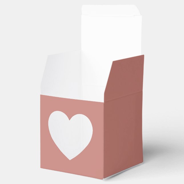 Cinnamon Rose Heart Wedding Favour Box (Opened)