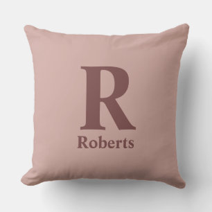 Cinnamon Rose Initial/First/Family Name Cushion