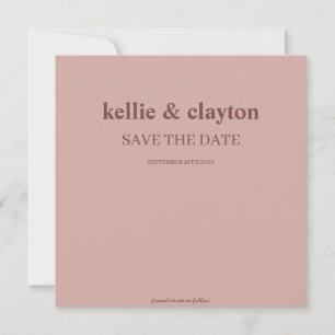 Cinnamon Rose Modern Type Wedding Save The Date
