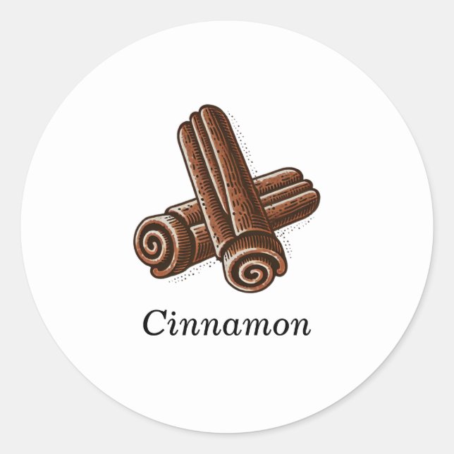 Cinnamon Spice Sticks Herbal Candle Body Classic Round Sticker (Front)