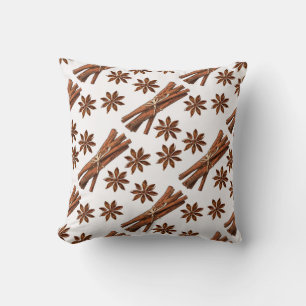 Cinnamon sticks and star anise. cushion