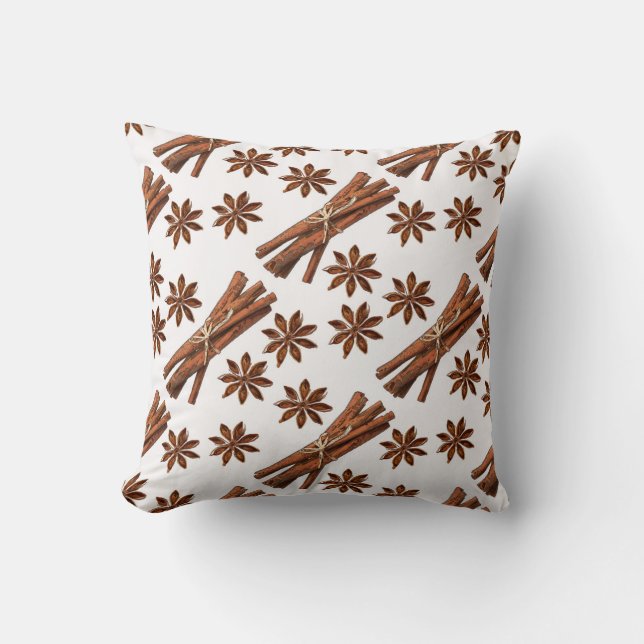 Cinnamon sticks and star anise. cushion (Front)