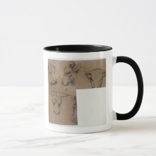 Cinq Croquis de tete de vache (pencil on paper) Mug