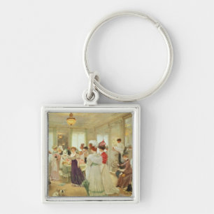 Cinq Heures chez le Couturier Paquin, 1906 Key Ring