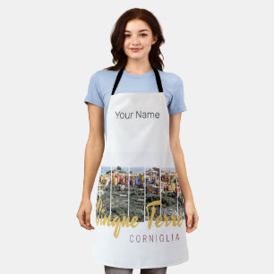Cinque Terre Corniglia Riomaggiore Italian Vintage Apron