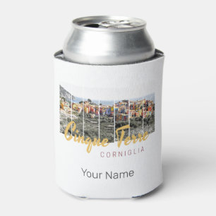 Cinque Terre Corniglia Riomaggiore Italian Vintage Can Cooler