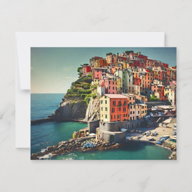 Cinque Terre Flat Holiday Card (Front)