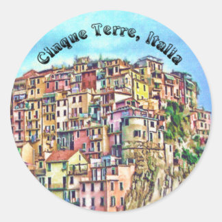 Cinque Terre, Italia Classic Round Sticker