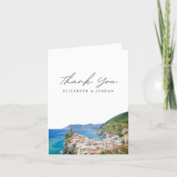 Cinque Terre Italy Blank Thank You Card
