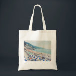 Cinque Terre Italy Fun Beach Scenic Travel Photo Tote Bag<br><div class="desc">A beautiful landscape view of the gorgeous beach,  blue ocean,  and mountains in Monterosso al Mare,  Cinque Terre,  Italy showing families enjoying a fun sunny day at sea. Travel and beach photography.</div>